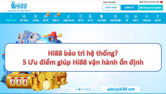 Hi88 bảo trì