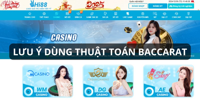 thuật toán bài baccarat